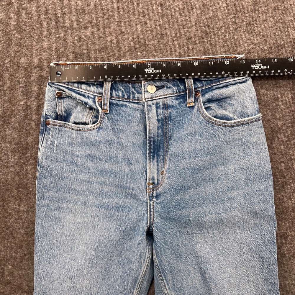 Abercrombie & Fitch The 90s Straight Crop Ultra High Rise Light Wash Jeans 27 4S - Picture 10 of 13